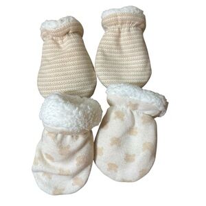 Baby Toddler Beige Mittens Set Of Two